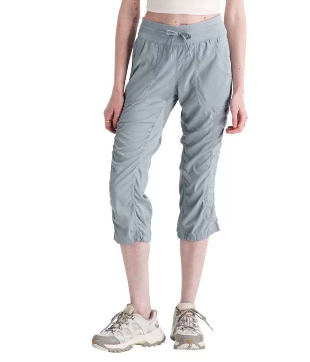 The North Face Frost Gray Women's Hiking Outdoor Aphrodite 2.0 Capris-Size L
